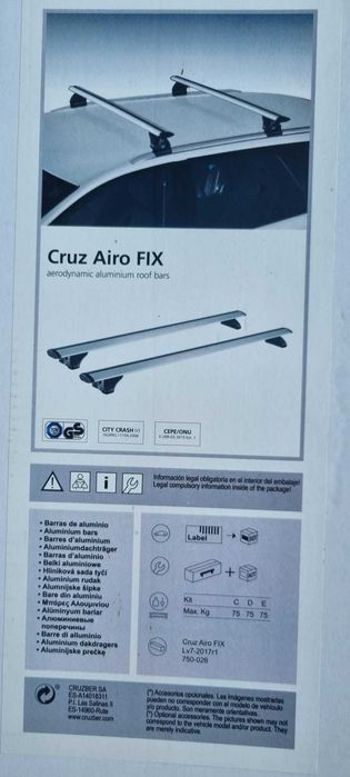 Megane 4 bagażnik dachowy Cruz Airo FIX 108 cm srebrne 925-701