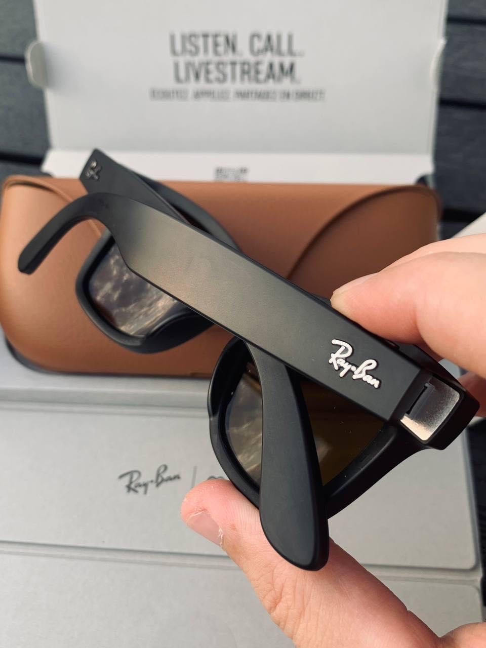 Смарт-окуляри Ray-Ban Meta Wayfarer MATTE BLACK POLAR BROWN