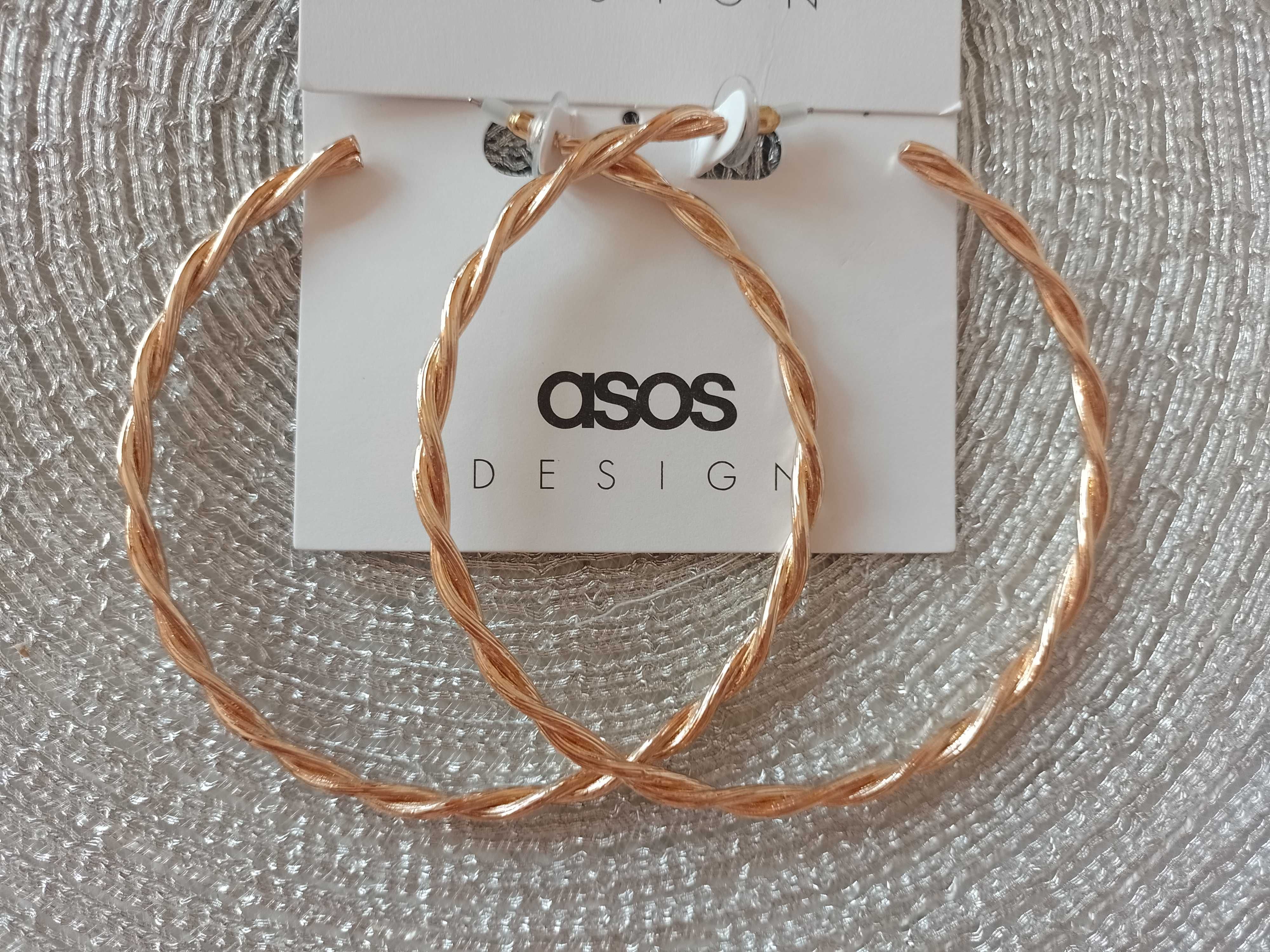 ASOS/ Duże, okrągłe kolczyki wieczorowe z Londynu, koła, NOWE