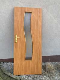 Drzwi pokojowe z szybą olcha 80 cm