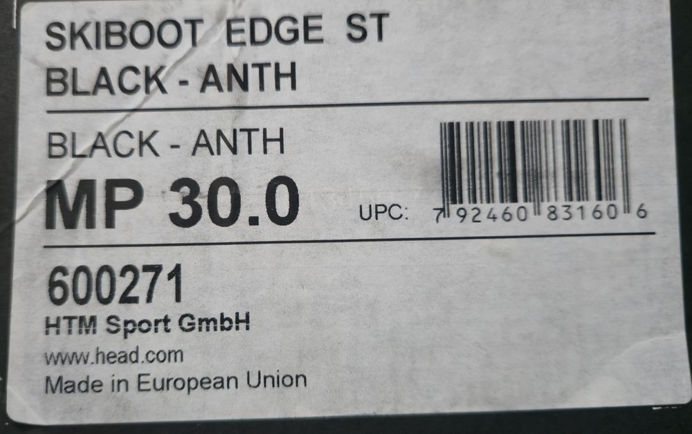 Buty narciarskie HEAD Edge ST  - mp 30
