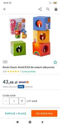 Klocki Classic World  dla małych odkrywców