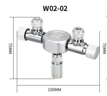 Akwarium rozdzielacz CO2 zawór iglicowy
