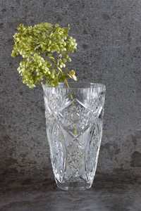 Kryształowy wazon szkło kryształ prl vintage stary