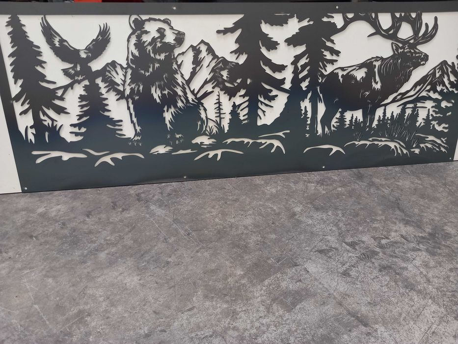 Ogrodzenie panel stalowy nowoczesny artystyczny ażurowy wycinany laser