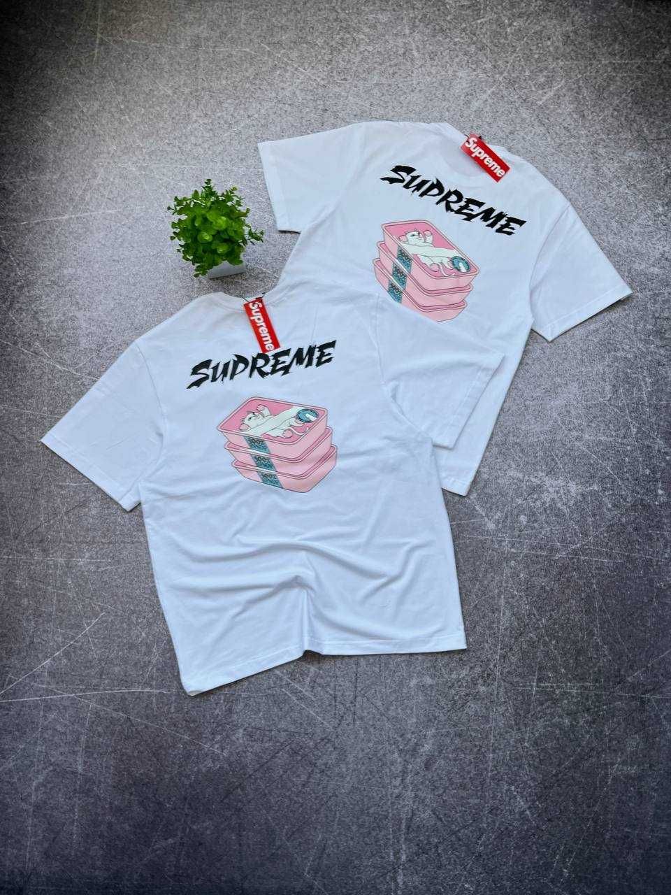 Оверсайз Футболка Супрім з бірками (Supreme)