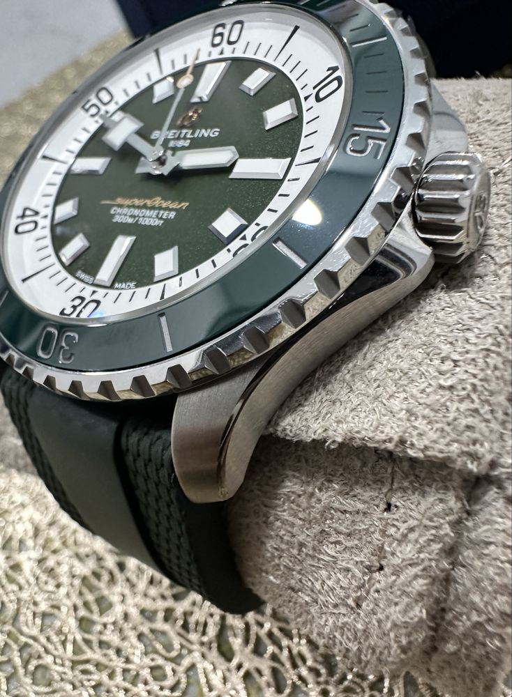 Breitling Superocean 44mm A17376A31L1S1 Zielony -Gwarancja- full set