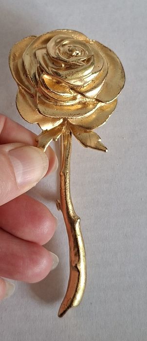 Винтажная Шикарная Брошь Роза! Германия!