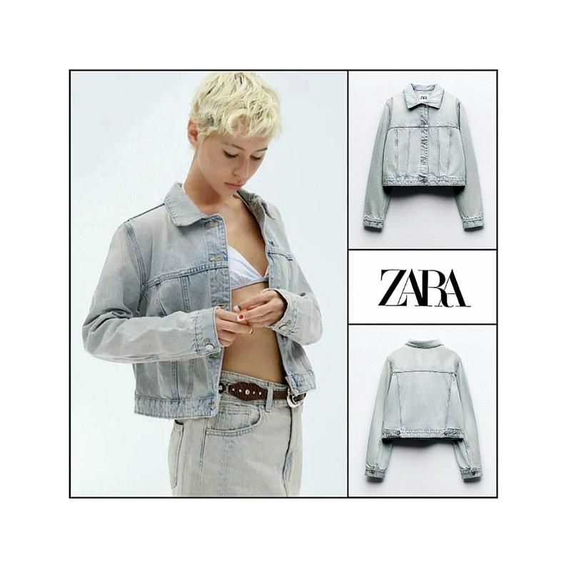 Джинсова куртка, курточка, вітровка, джинсовка zara, розмір S
