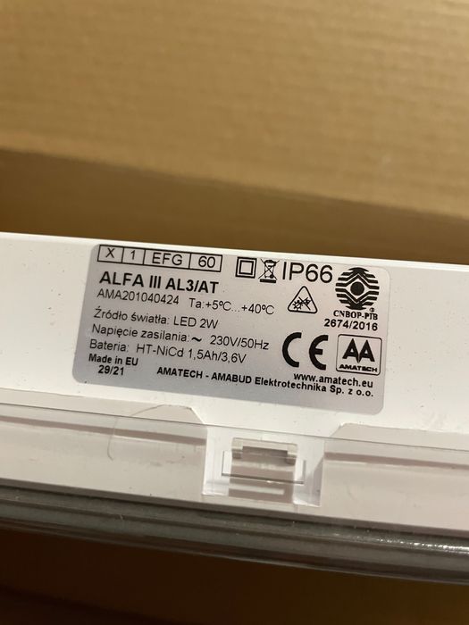 Oprawa awaryjna Alfa III LED AL3