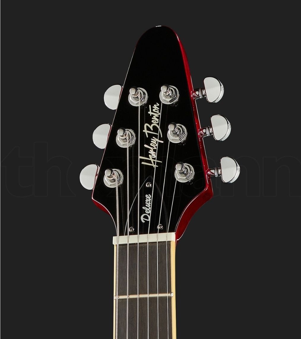 Harley Benton BM-75 Trans Red Deluxe Series (ustawiony)