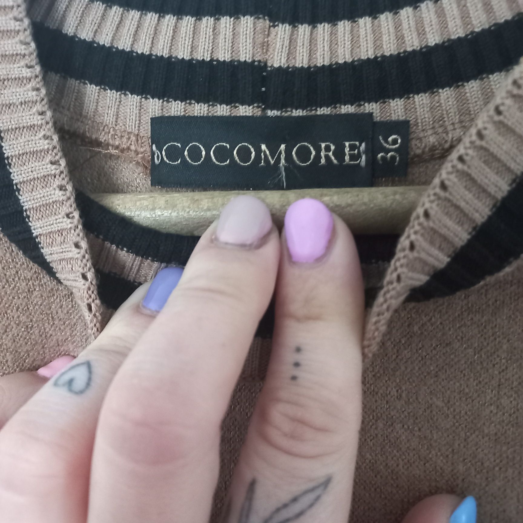 Karmelowa bluza dzianinowa Cocomore r..36-38