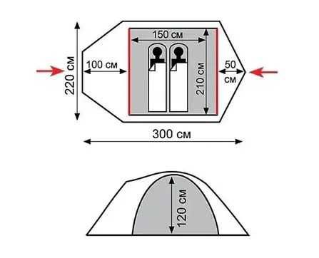 Намет Tramp Mountain 2 / 3 / 4 V2