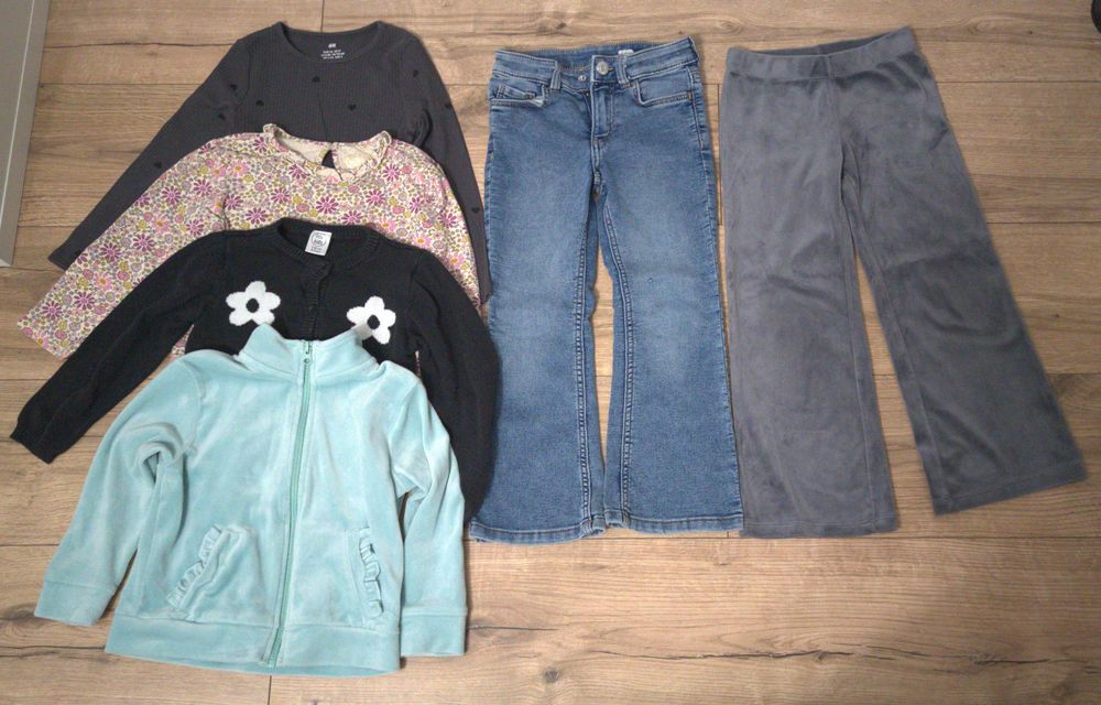 Zestaw dziecięcych rzeczy 110/116cm dla dziewczynki 4/5 lat