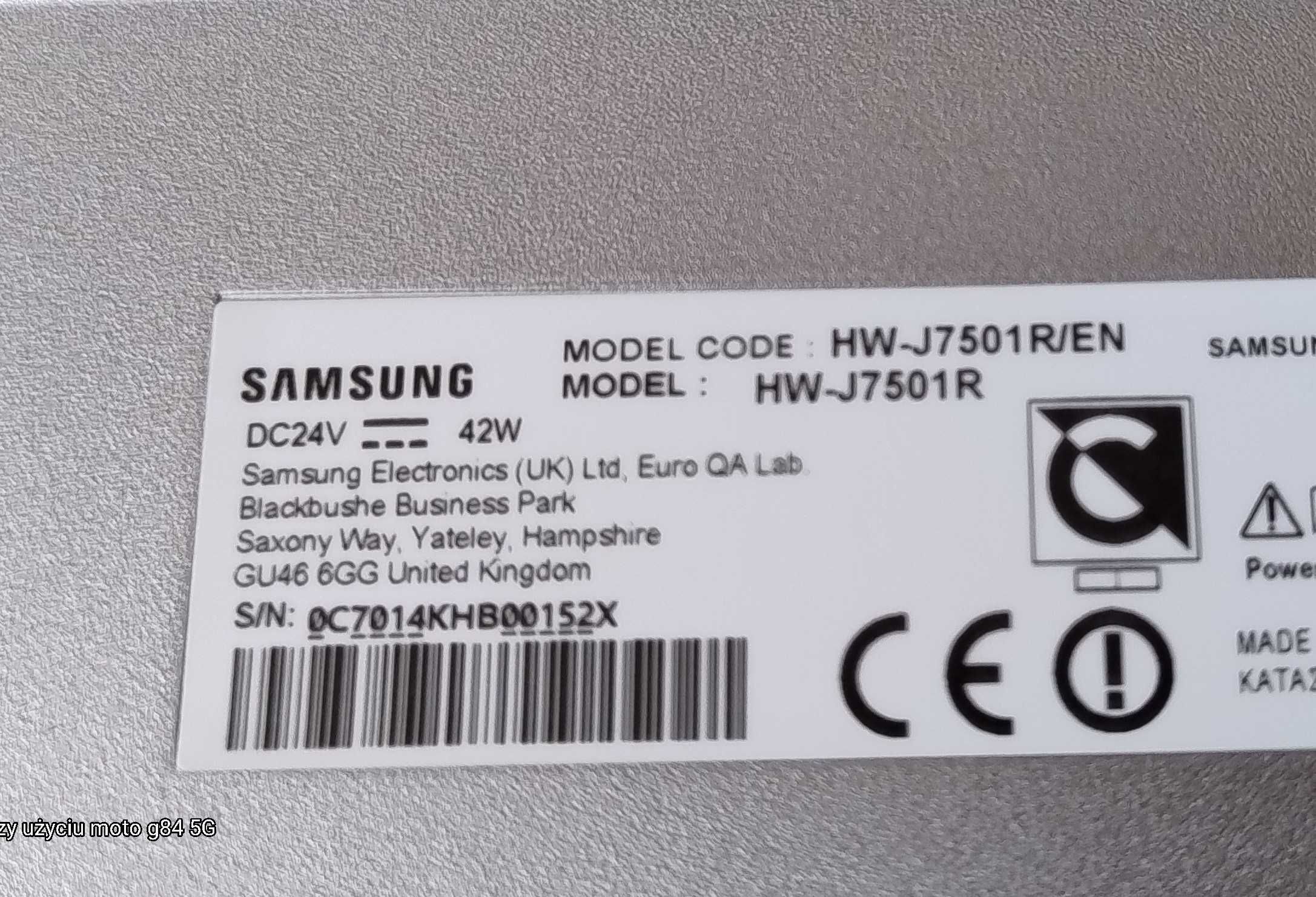 SAMSUNG HW J7501r saundbar