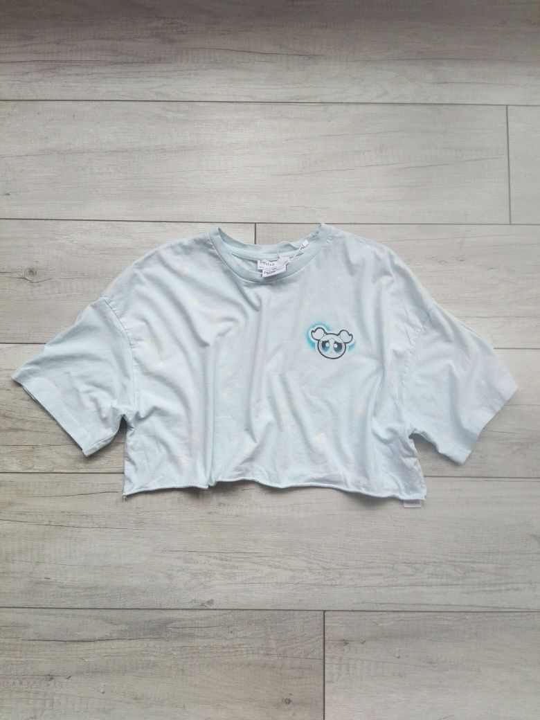 Bershka atomówki crop top krótka bluzka t-shirt rozm S 36