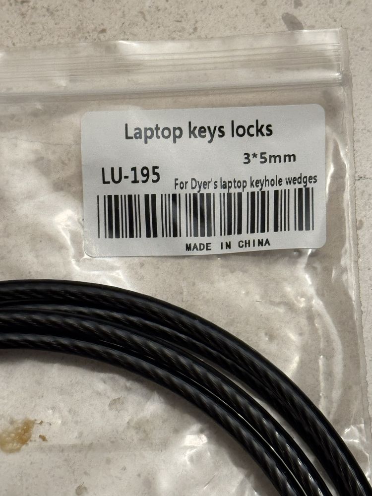 Cabo cadeado para proteger laptop / computador portátil