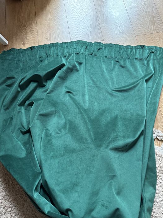 Zaslony welurowe zielone butelkowa zielen