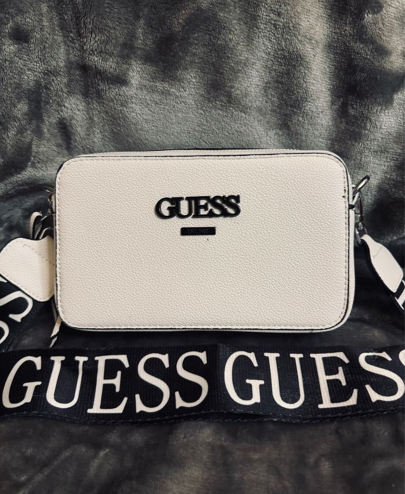 АКЦІЯ! ! !Крос-боді у стилі Guess ЧОРНА та БІЛА!