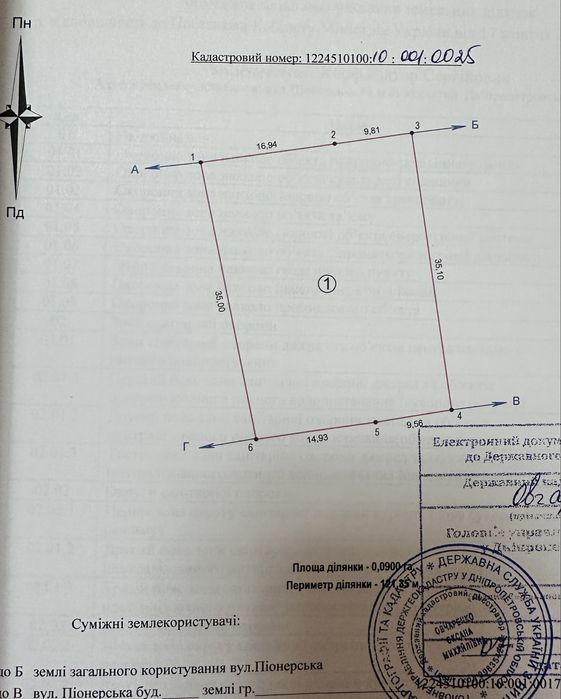 Продаю земельну ділянку для забудови 9 соток в м. Пʼятихатки