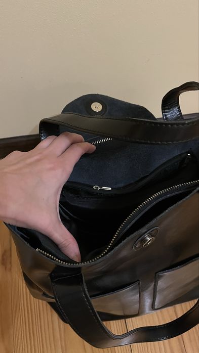 Шкіряна сумка/ шопер