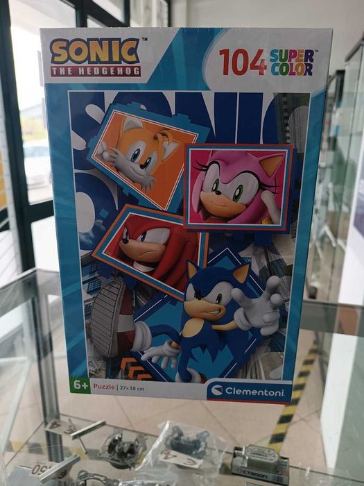 Puzzle Clementoni Sonic The Hedgehog Super Color 27x38cm 104 peças