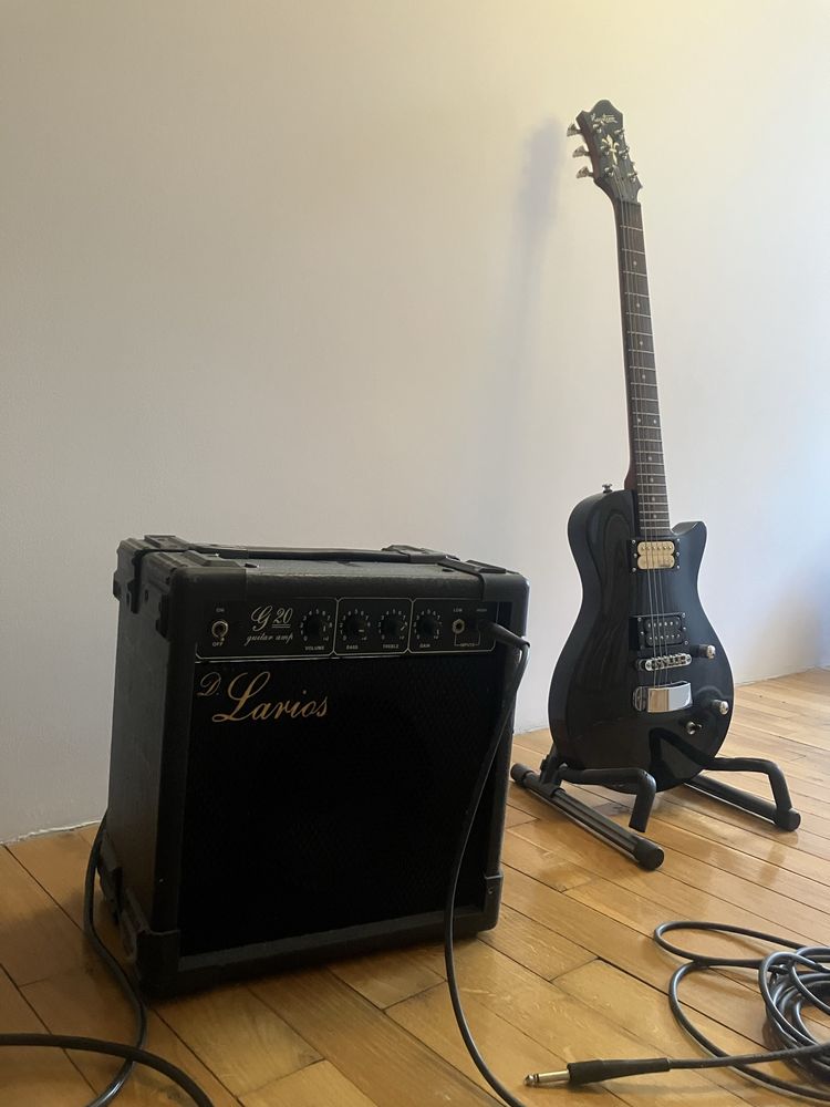 Gitara elektryczna HAGSTROM Ultra Swede ESN BLACK plus piecyk