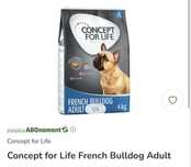 Sprzedam 6kg Karmę dla psa Concept for life Buldog Francuski