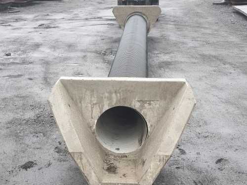 Przepust, Mostek fi 400, zestaw (rura + ścianka skośna betonowa)