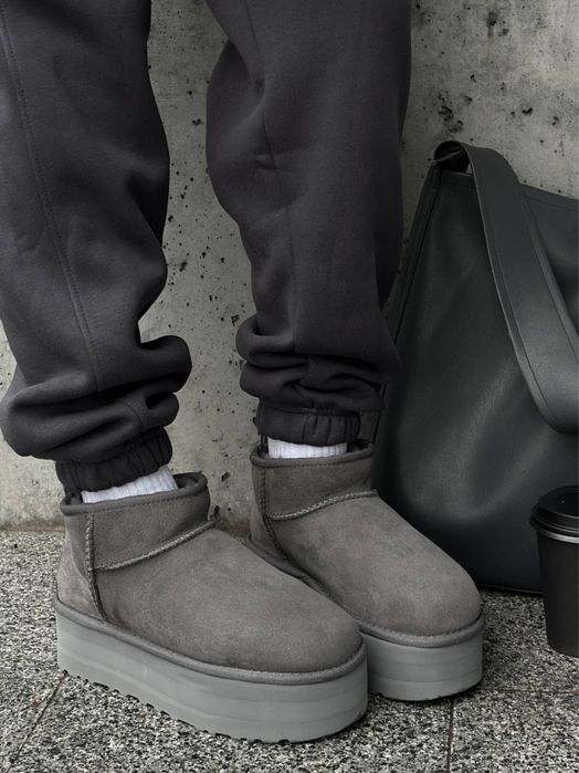 Уггі UGG Ultra Mini Platform Light Grey PREMIUM