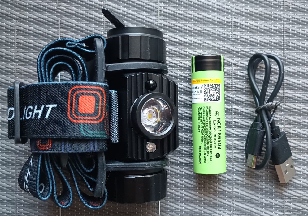 Налобний ліхтар Boruit 020, 3600мАг.