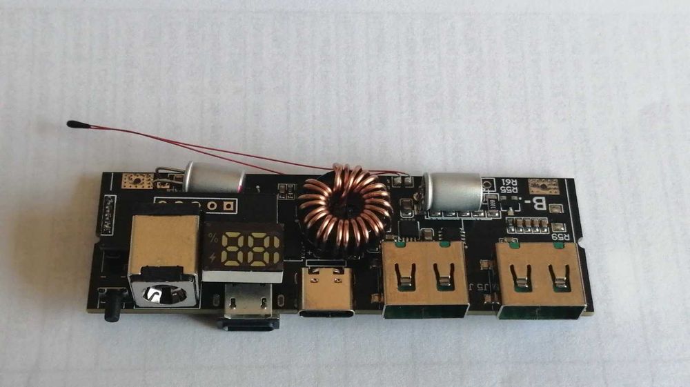 Плата Power Bank для ноутбука 2USB PD 100 W 5S Li-ion/LiFePO4