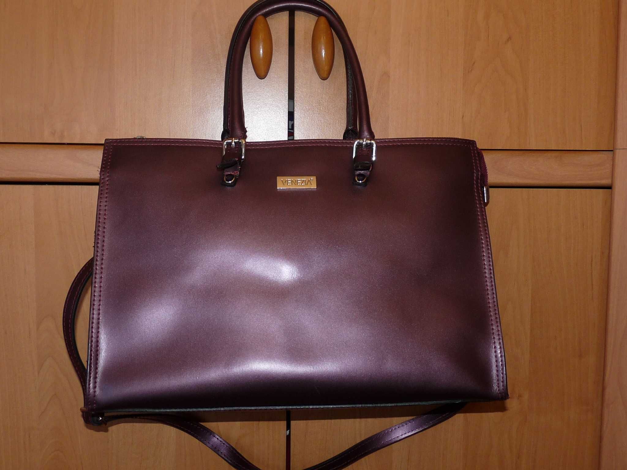 VENEZIA klasyczna torebka teczka shopper ze skóry naturalnej A4