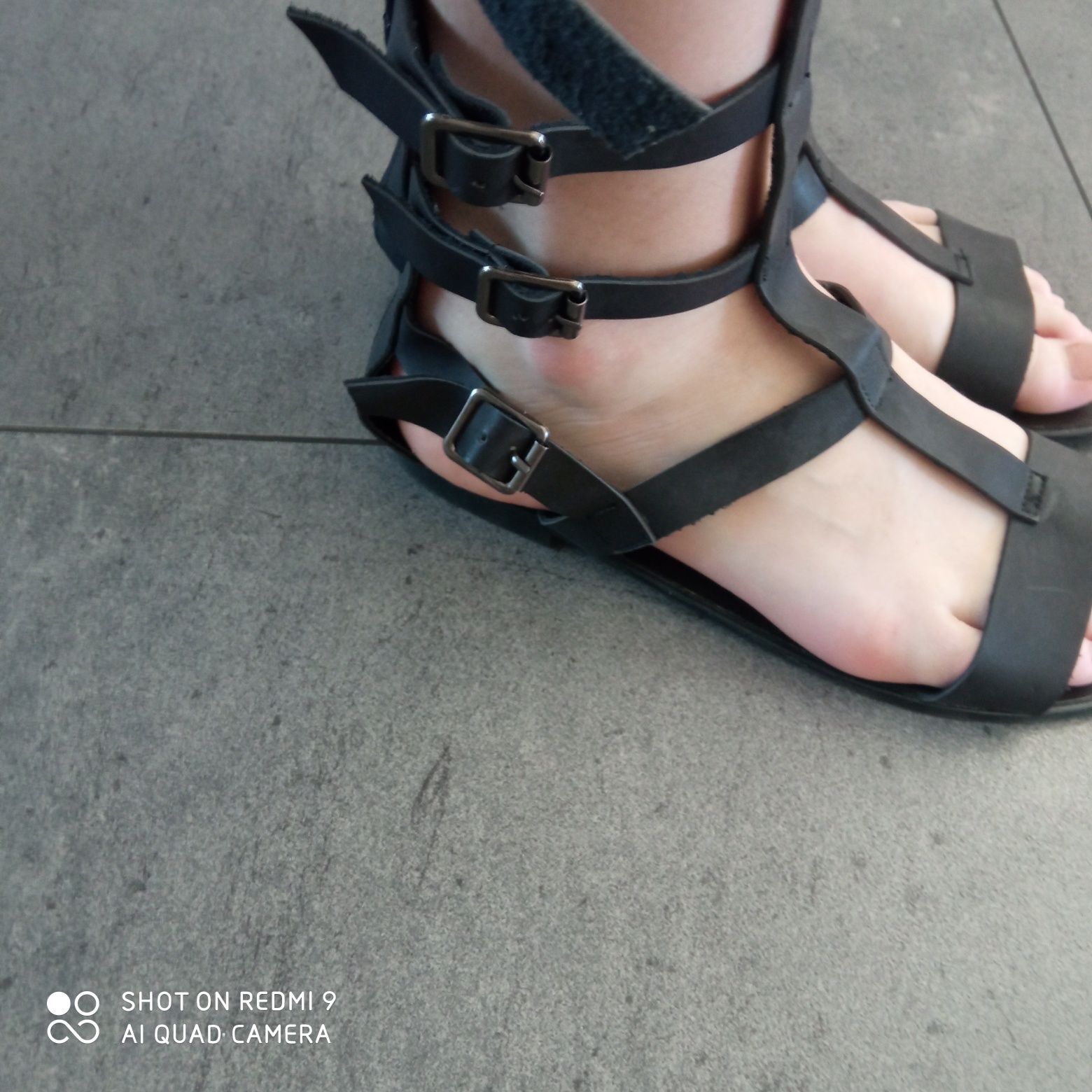 Długie sandały damskie, czarne Sinsay, rozmiar 41