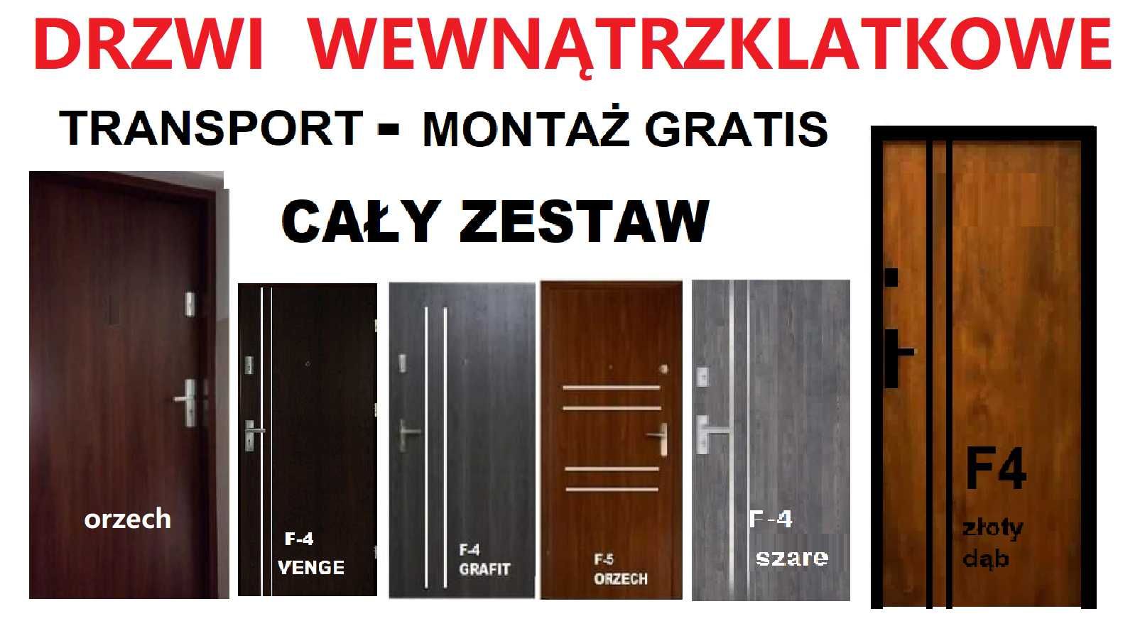 Drzwi drewniane,metalowe z MONTAŻEM wejściowe-ZEWNĘTRZNE do mieszkania