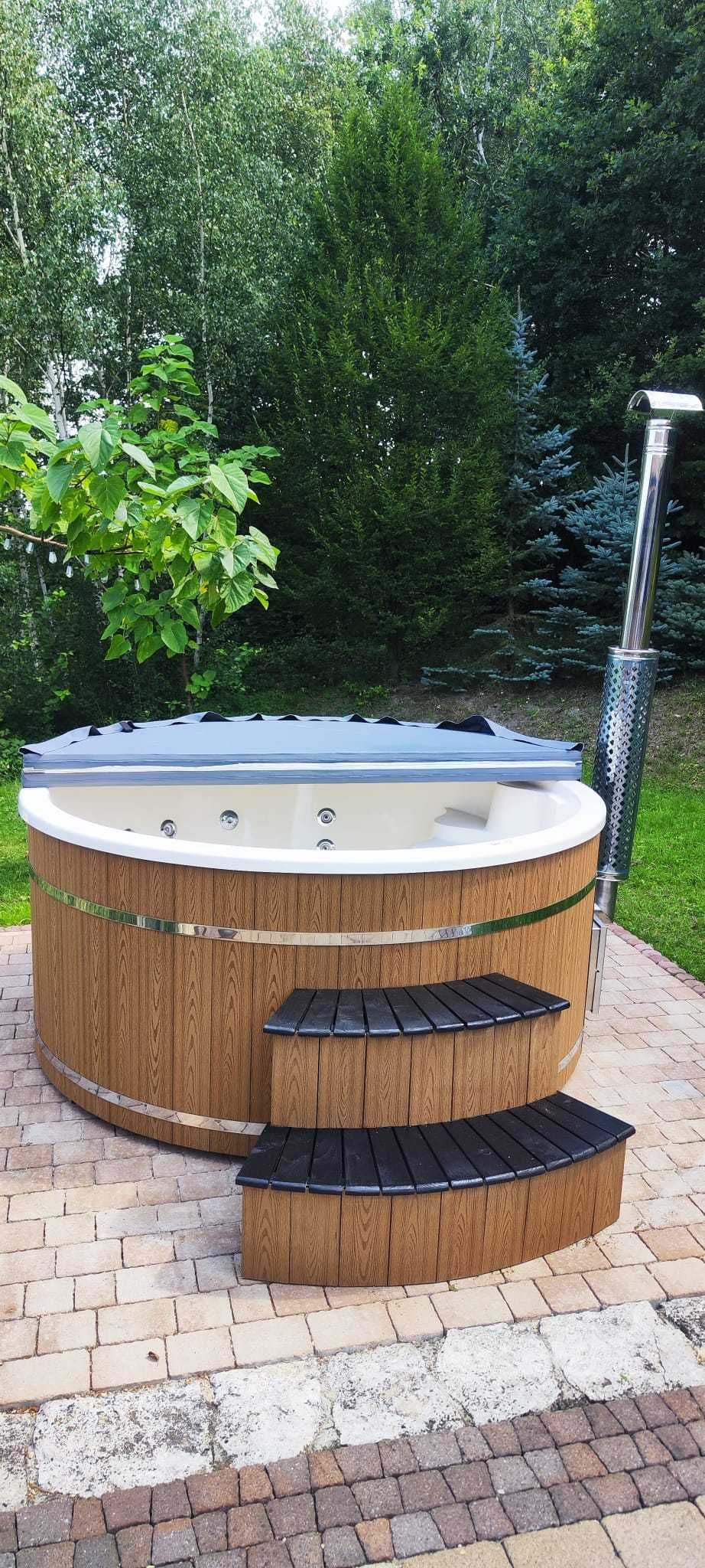Balia 225cm ogrodowa ruska bania beczka hot TUB spa 8 osob