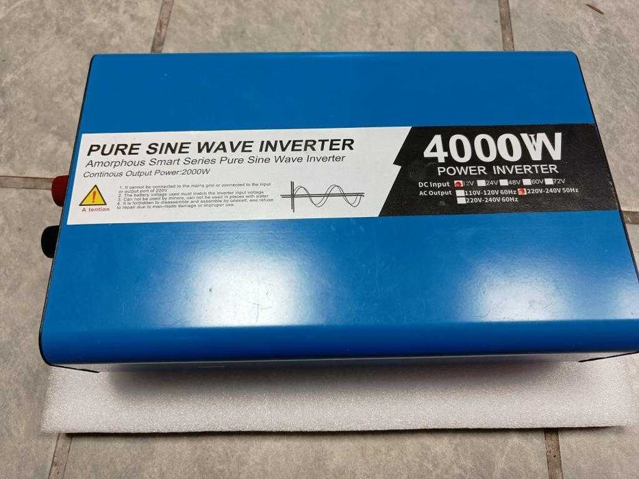 Inwerter Falownik pure sine 12V 4000w peak uzywany EA Sun
