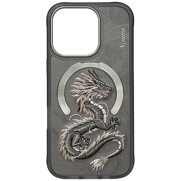 Etui Nimmy Dragon MagSafe na iPhone 16 Pro - szare