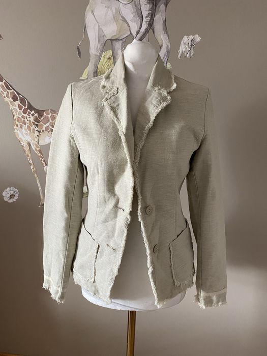 Lniana marynarka żakiet z naturalnego materialu len ramie Vero Moda XS