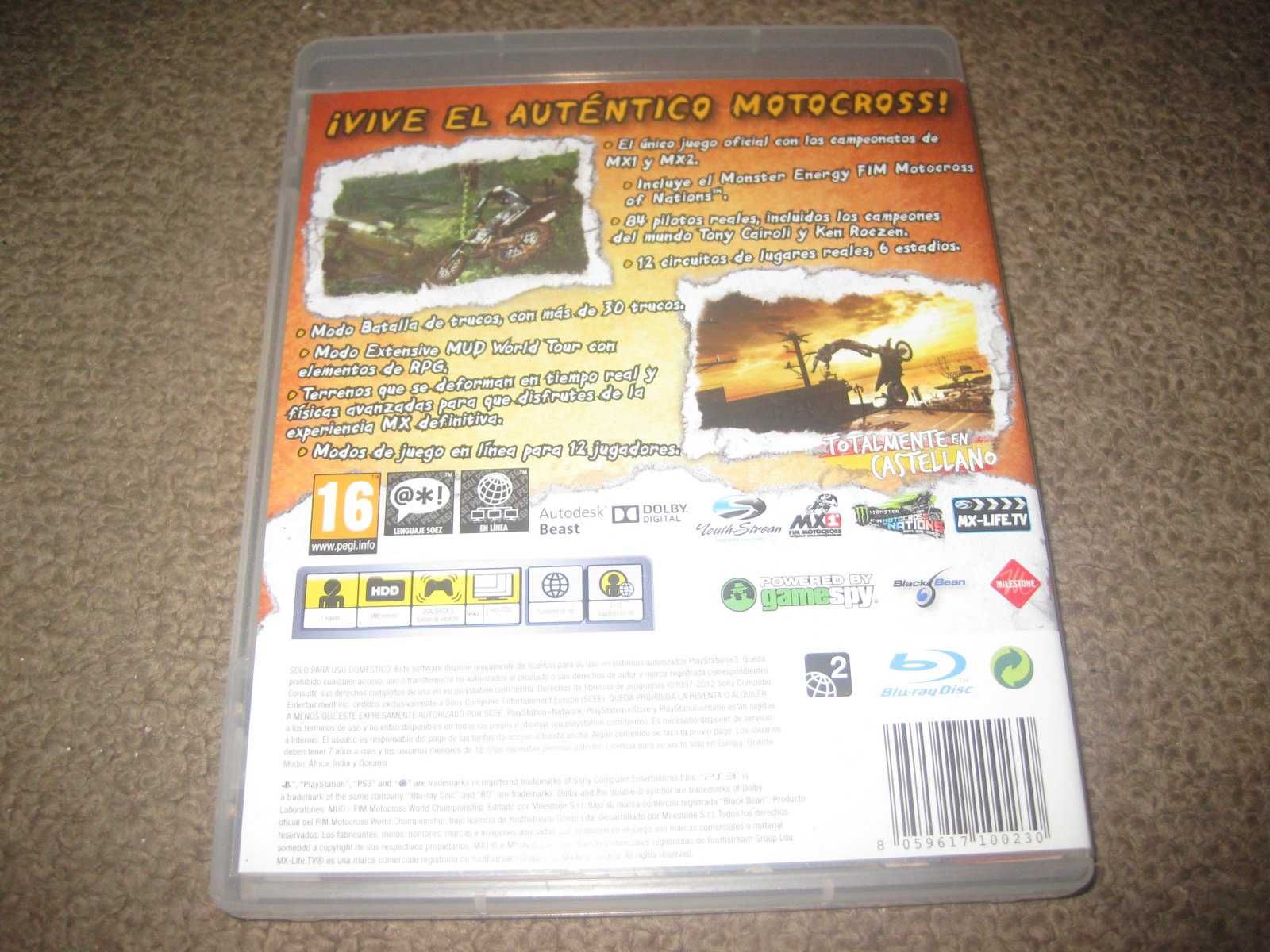 Jogo "MUD- FIM Motocross World Championship" para PS3/Completo!