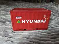 Metalowy pojemnik kontener Hyundai 18x10x10 cm czerwony