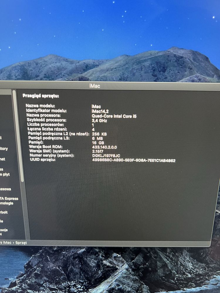 Komputer Apple iMac 27 16 GB RAM 3TB HDD i5 3,4GHz, Nvidia 775M 2 GB
