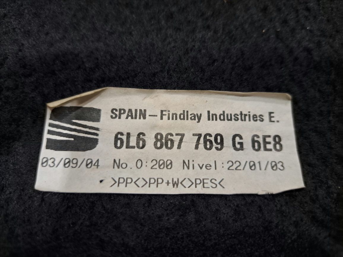 Seat Ibiza 6L chapeleira para os Anos de 2002/2003/2004/2005/06/07/08