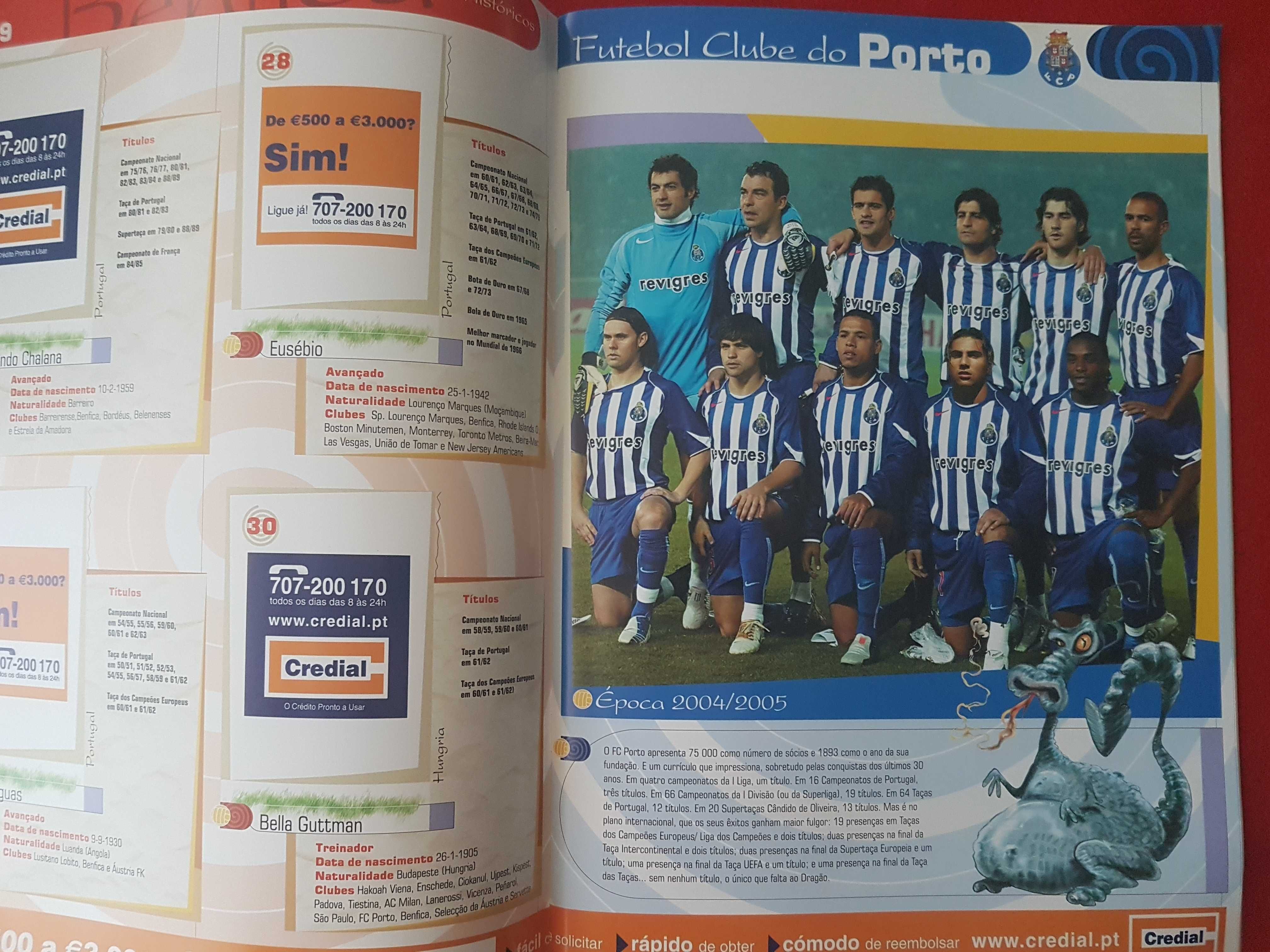 Caderneta Cromos Caricaturas Benfica, Sporting e Porto - Jornal A Bola