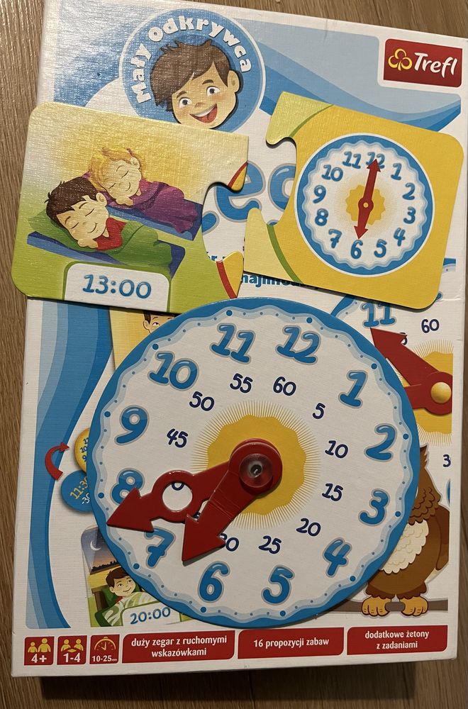 Zegar trefl gra edukacyjna