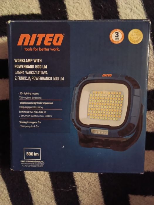 Lampa warsztatowa z funkcją powerbank 500lm