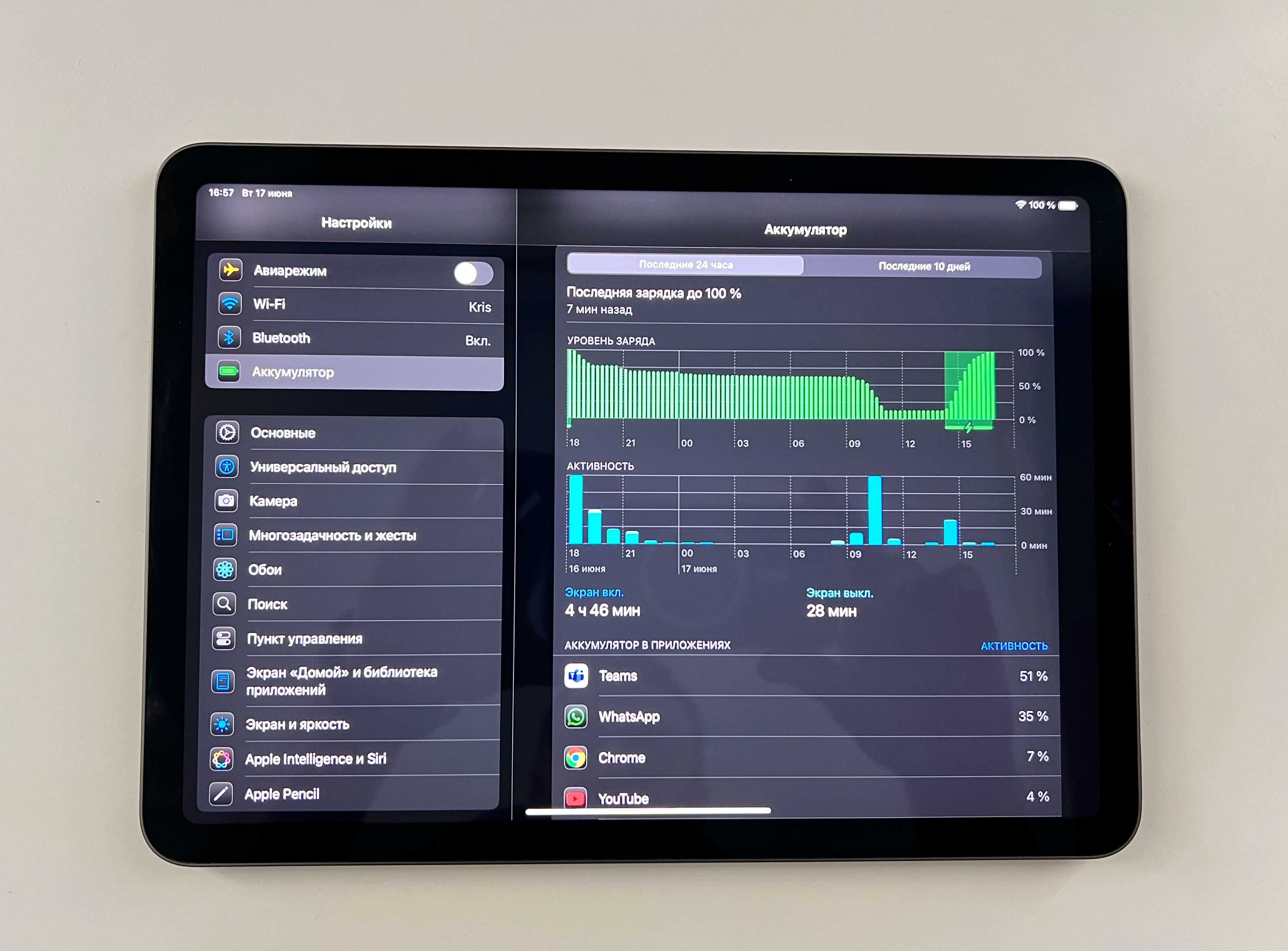 iPad Air 5 64 GB, M1, Wi-Fi, Space Gray + Клавіатура Smart Folio
