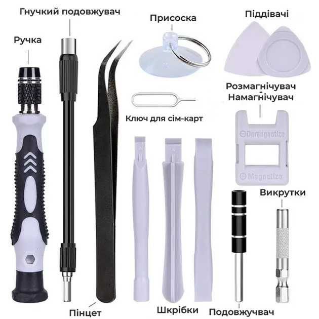 Набір міні прецизійних викруток для ремонту електроніки 115 в 1