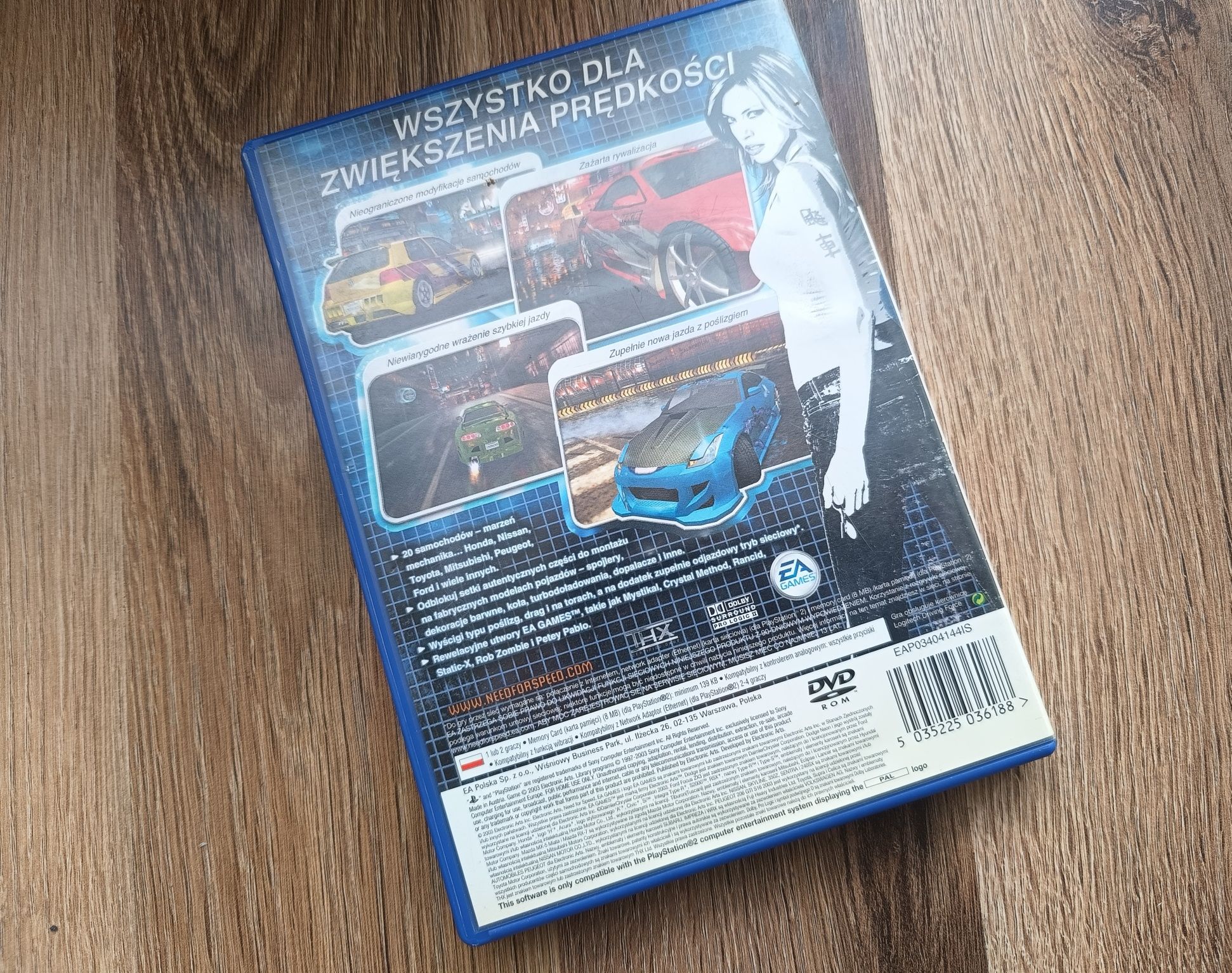 Gra PS2 NFS Underground Need For Speed wydanie polskie premierowe