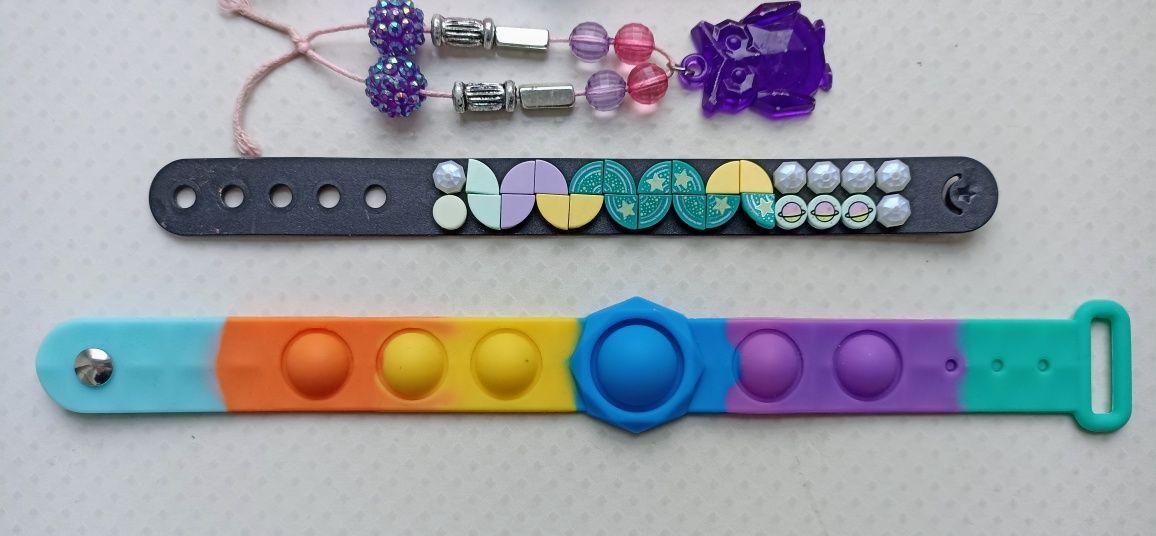 Zestaw bransoletek bransoletki pop it popit Lego DOTs dla dziewczynki